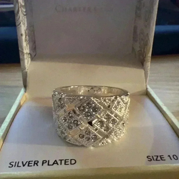 Charter Club Silver Plated Ring Size 10 New in Box - Picture 1 of 8